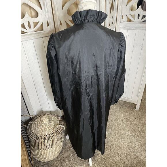 Vintage Marmika by Fitz Womens Ruffle Driving coat Lightweight Made USA Goth - Picture 4 of 8